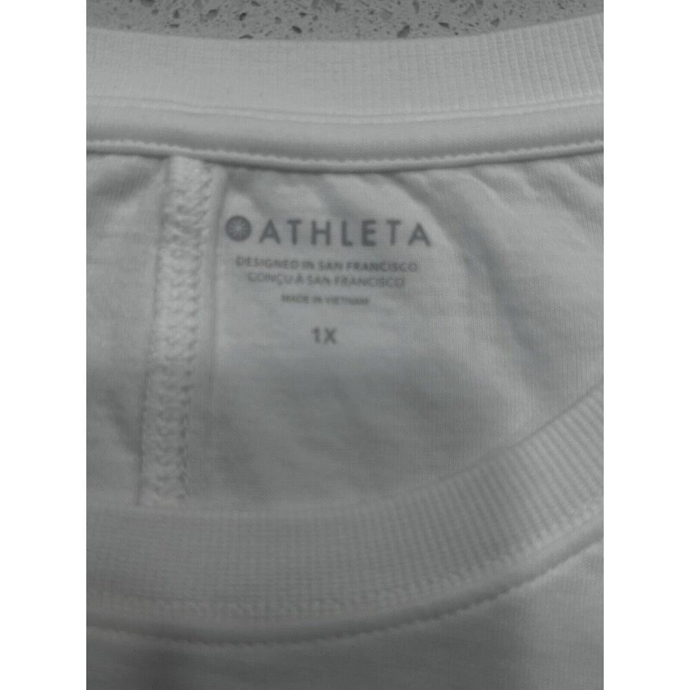 Athleta Sundown Crewneck Sweatshirt Cream Lightweight Plus Sz 1X Athleisure - Picture 8 of 9